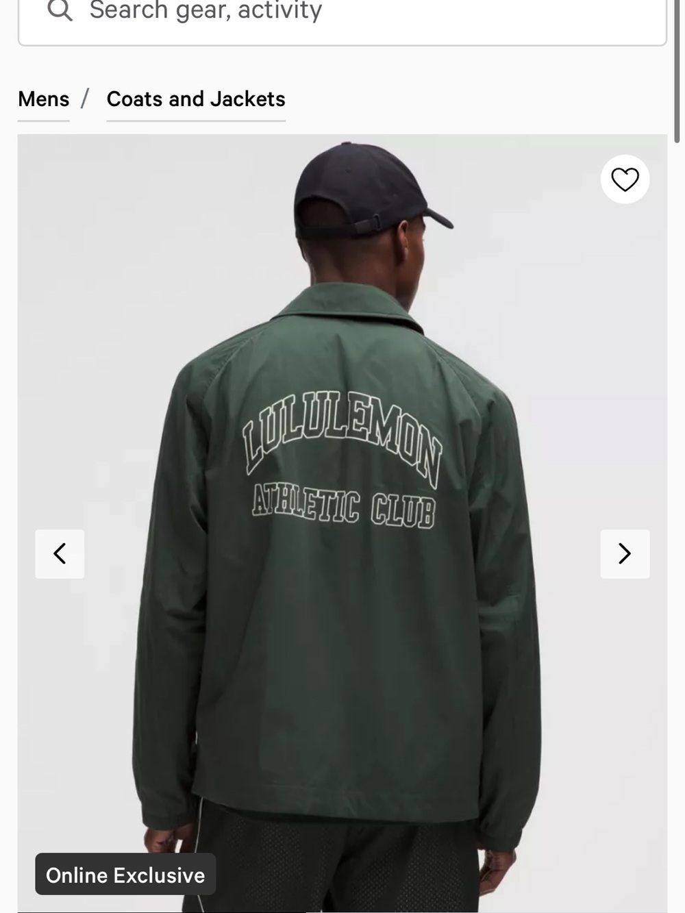 lululemon athletica Dark Green Athletic Club Coach Jacket